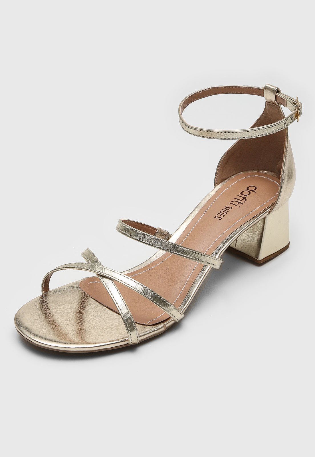 Sandália DAFITI SHOES Tiras Dourada - Compre Agora