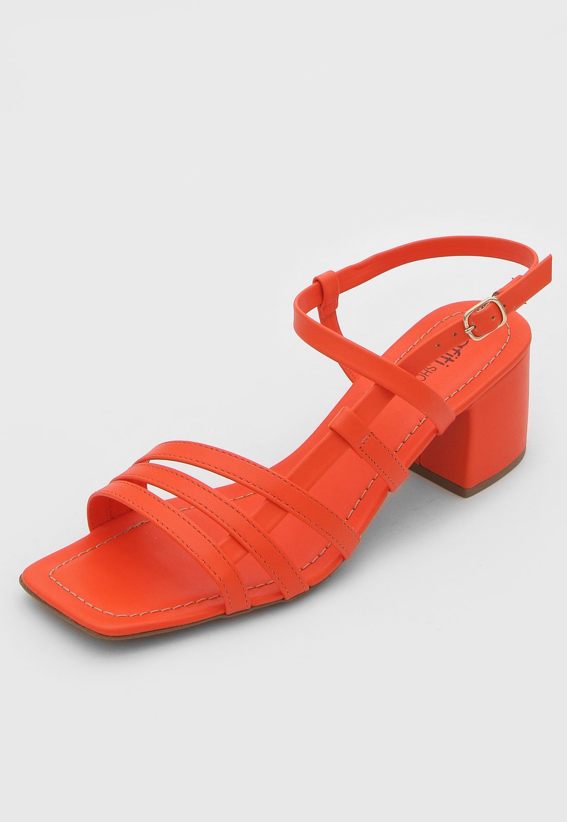 Sandália DAFITI SHOES Tiras Laranja - Compre Agora