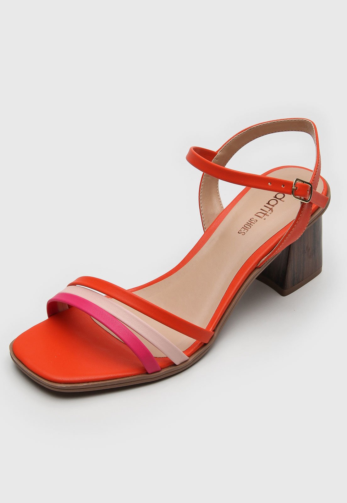 Sandália DAFITI SHOES Tiras Laranja - Compre Agora