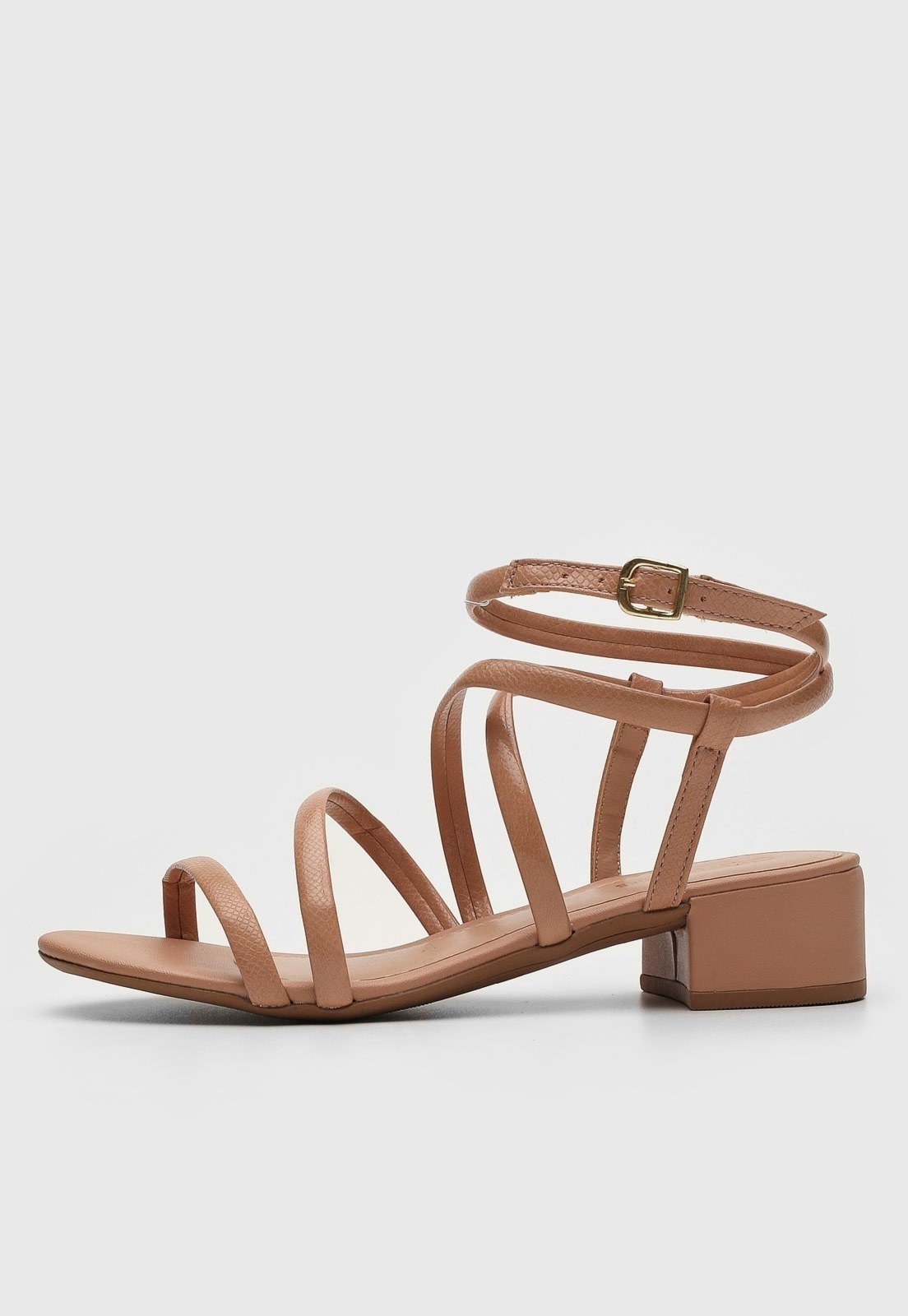 Sandália DAFITI SHOES Tiras Nude - Compre Agora