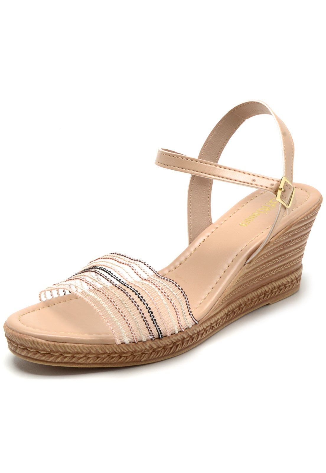 Sandália Dafiti Shoes Tiras Nude - Compre Agora