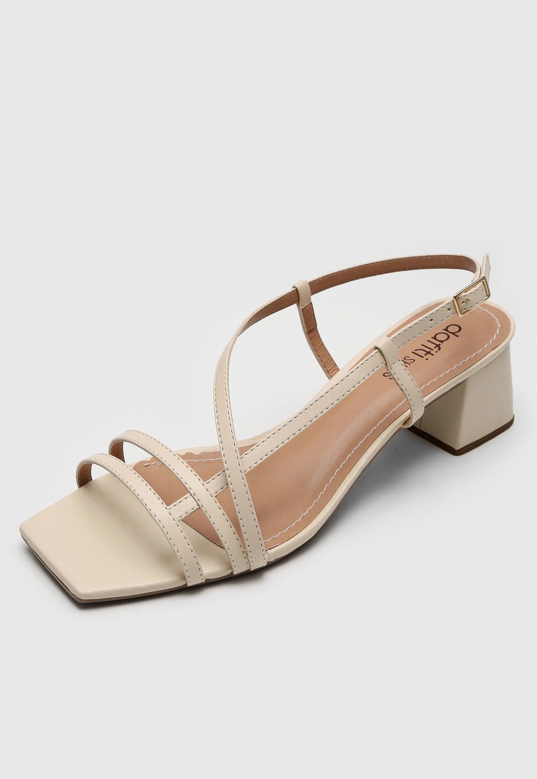 Sandália Tiras DAFITI SHOES Bege - Compre Agora