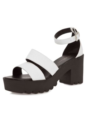 Sandália Dafiti Shoes Zebra Preta - Compre Agora