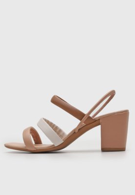 Sandália DAFITI SHOES Tiras Nude - Compre Agora