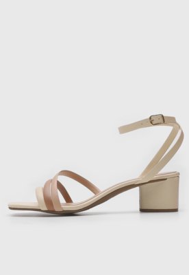 Sandália DAFITI SHOES Tiras Nude - Compre Agora