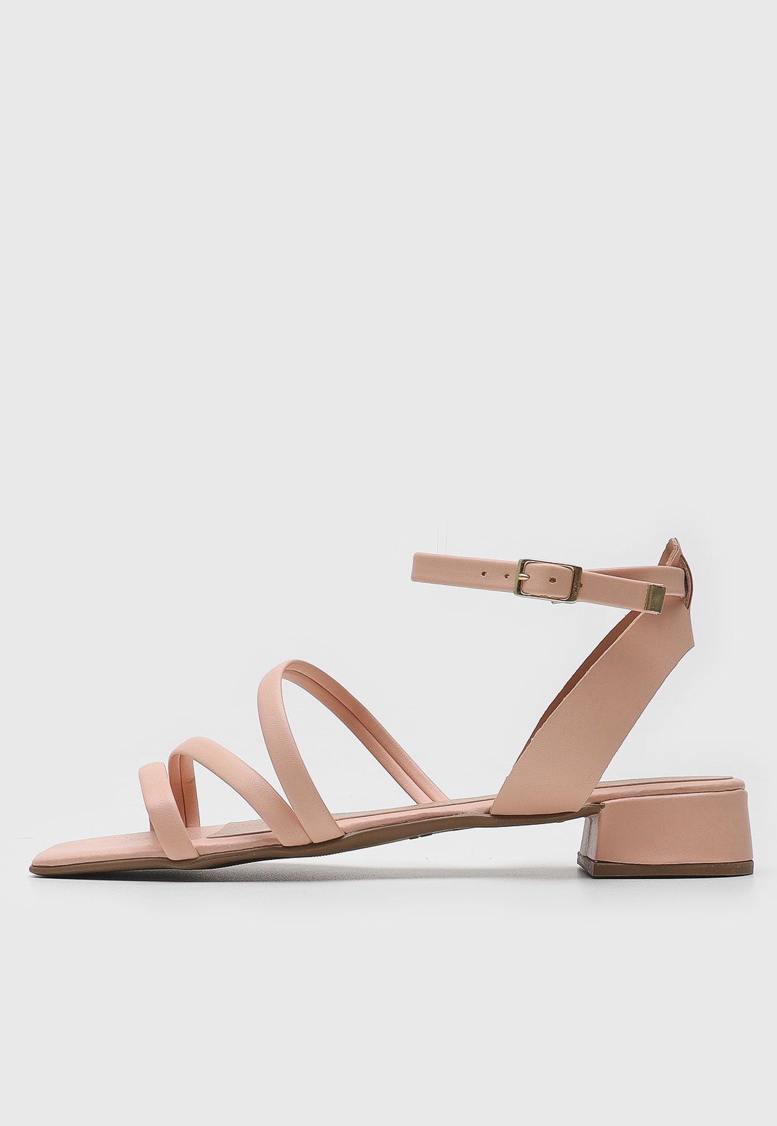 Sandália Dafiti Shoes Tiras Nude - Compre Agora