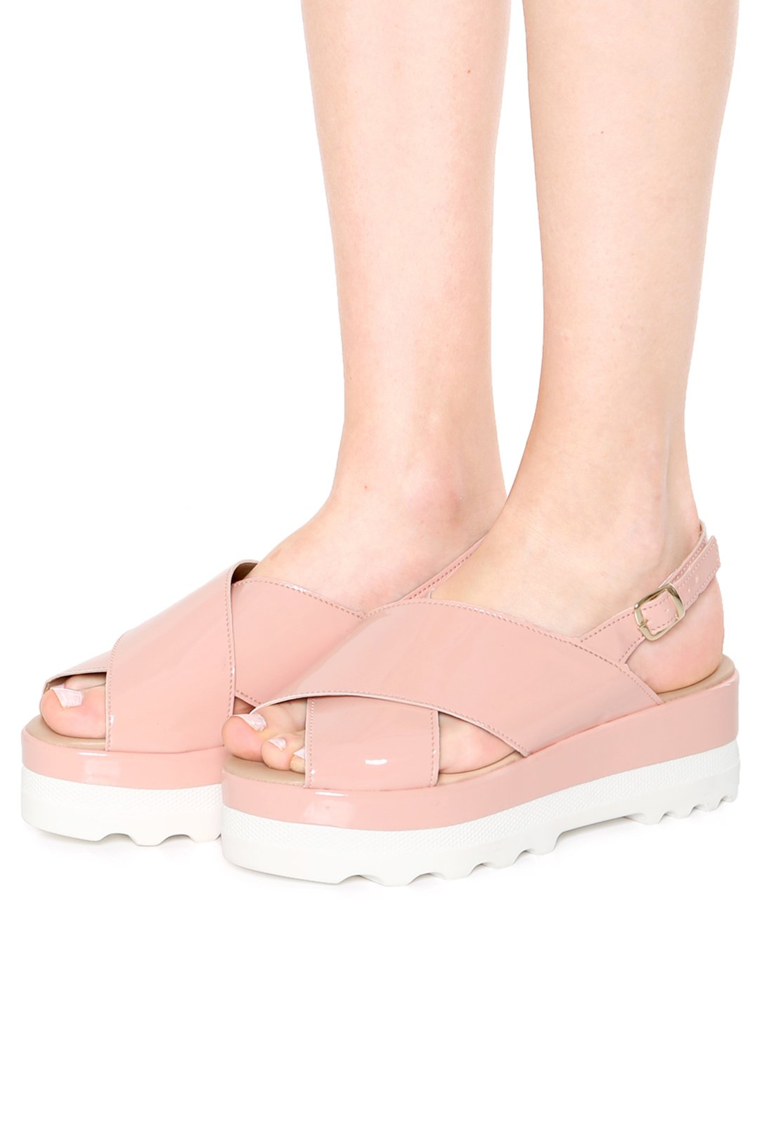 sandália flatform dafiti