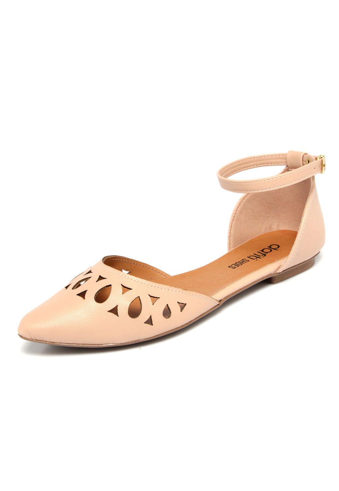 Sapatilha DAFITI SHOES Recortes Nude - Compre Agora