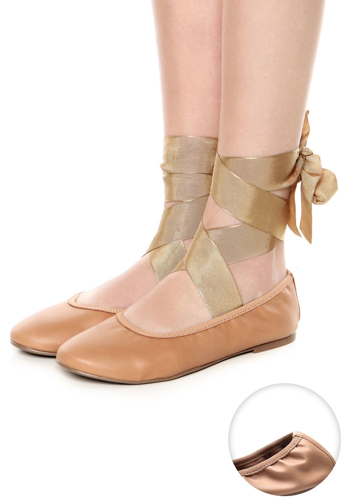 Sapatilha DAFITI SHOES Recortes Nude - Compre Agora