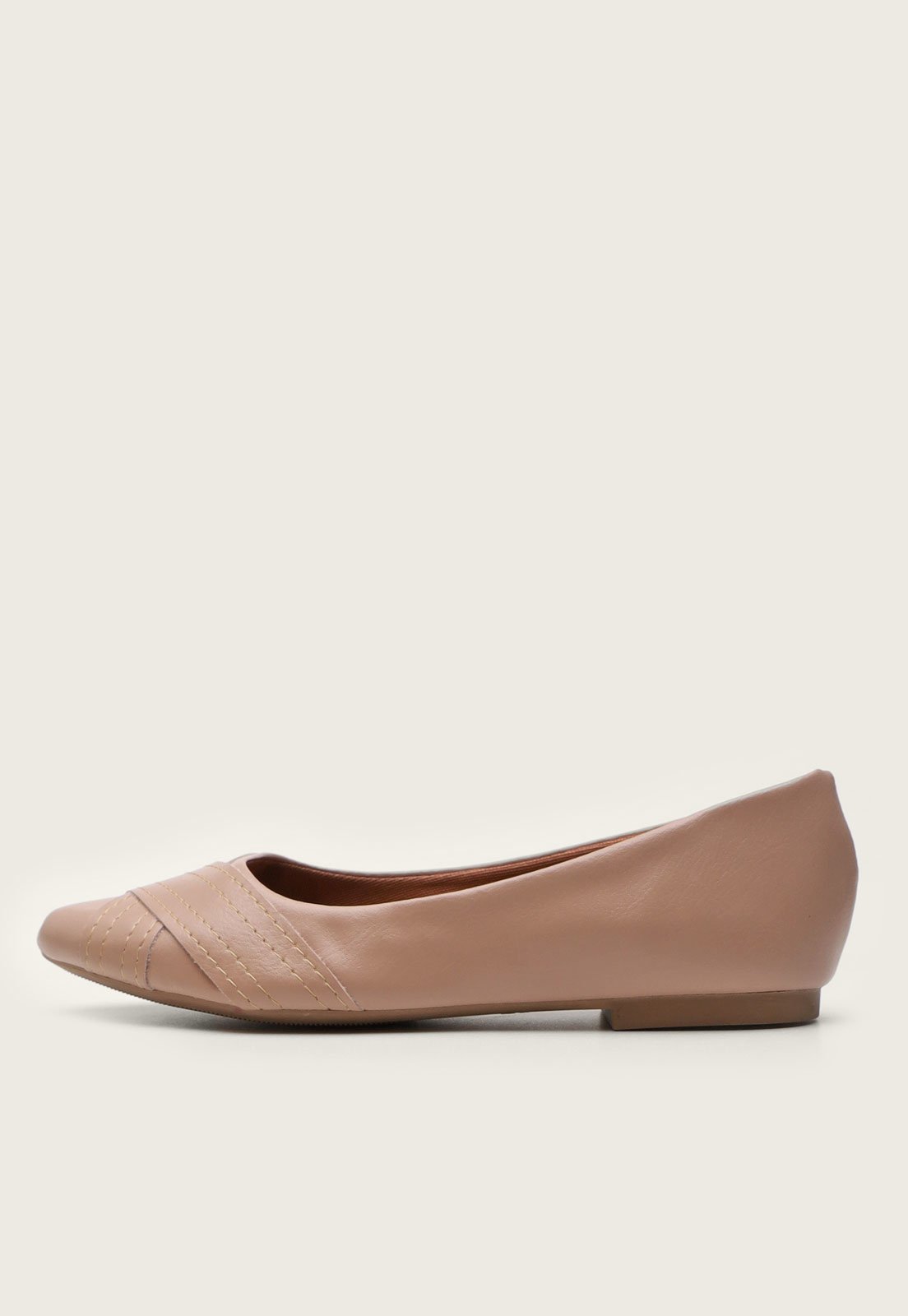 Sapatilha DAFITI SHOES Recortes Nude - Compre Agora