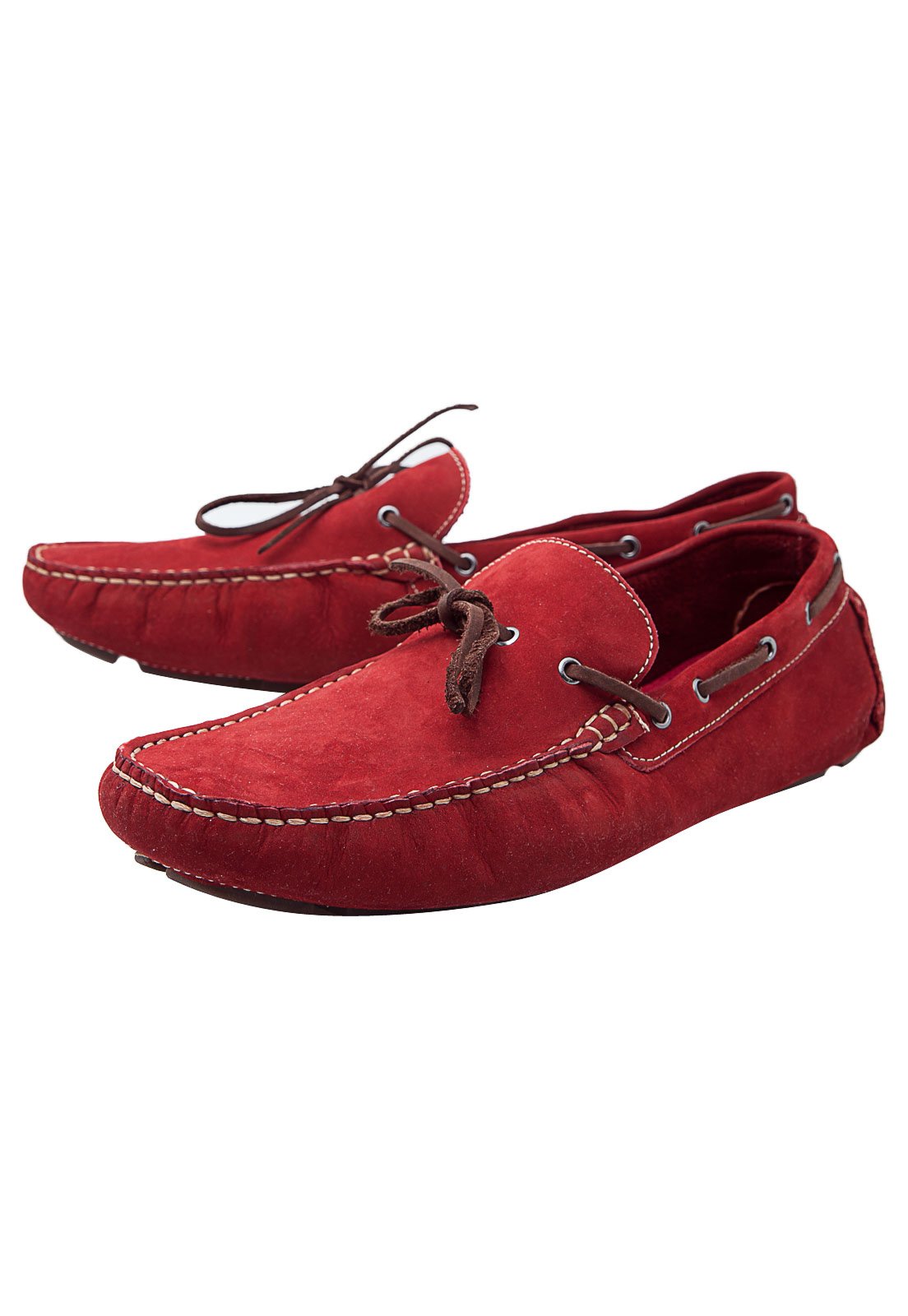sapato de couro vermelho
