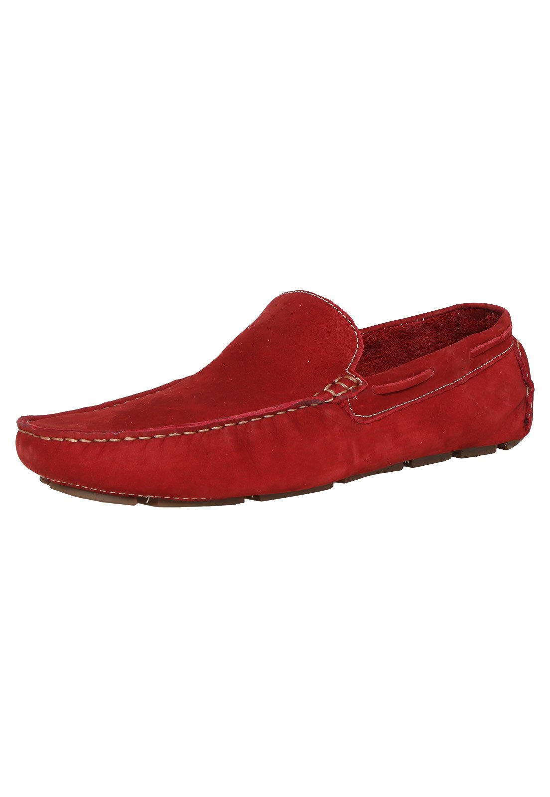 sapato de couro vermelho