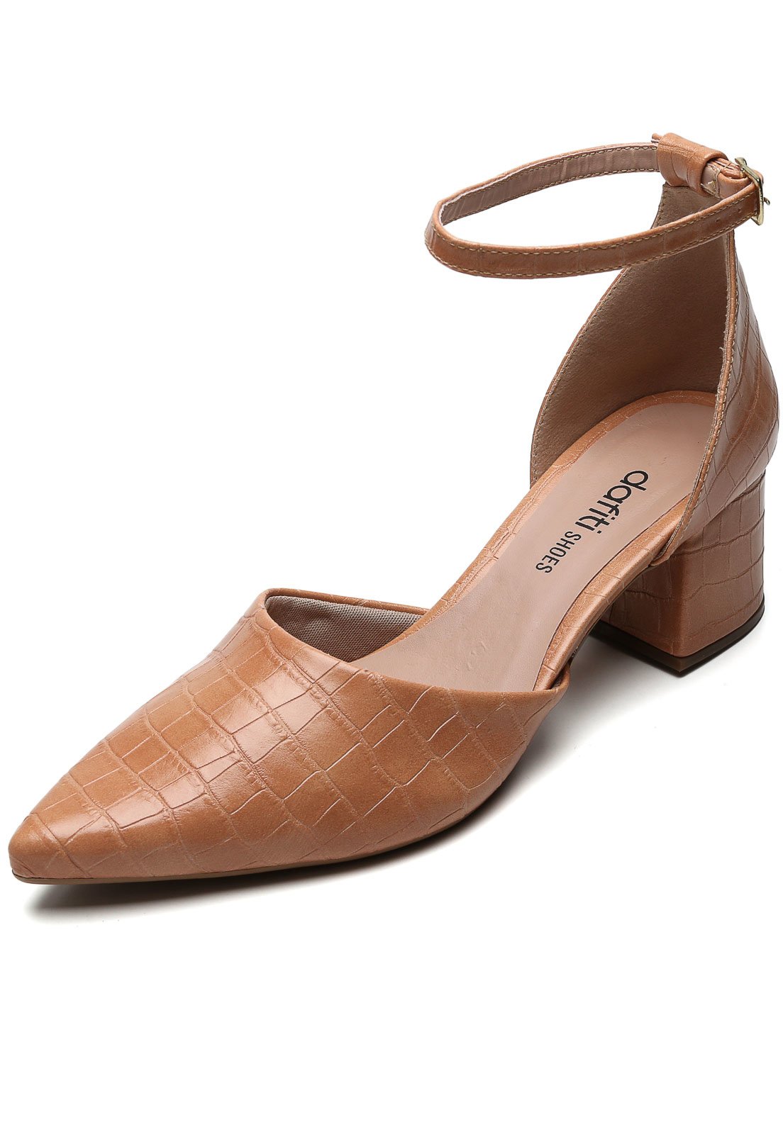 Scarpin DAFITI SHOES Slingback Bege - Compre Agora