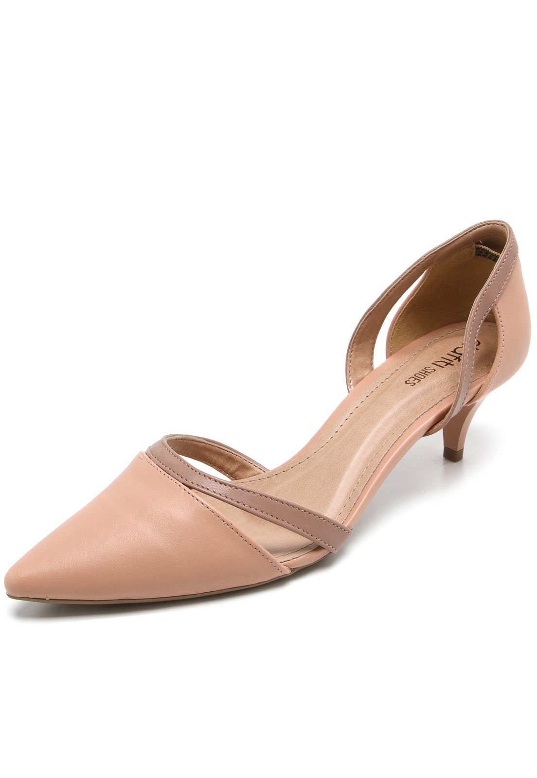 Scarpin DAFITI SHOES Slingback Bege - Compre Agora