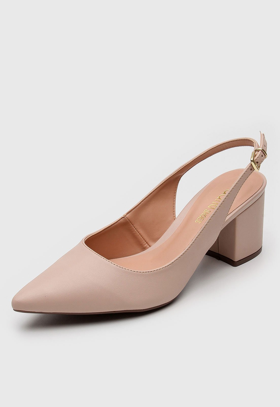 Scarpin DAFITI SHOES Slingback Bege - Compre Agora