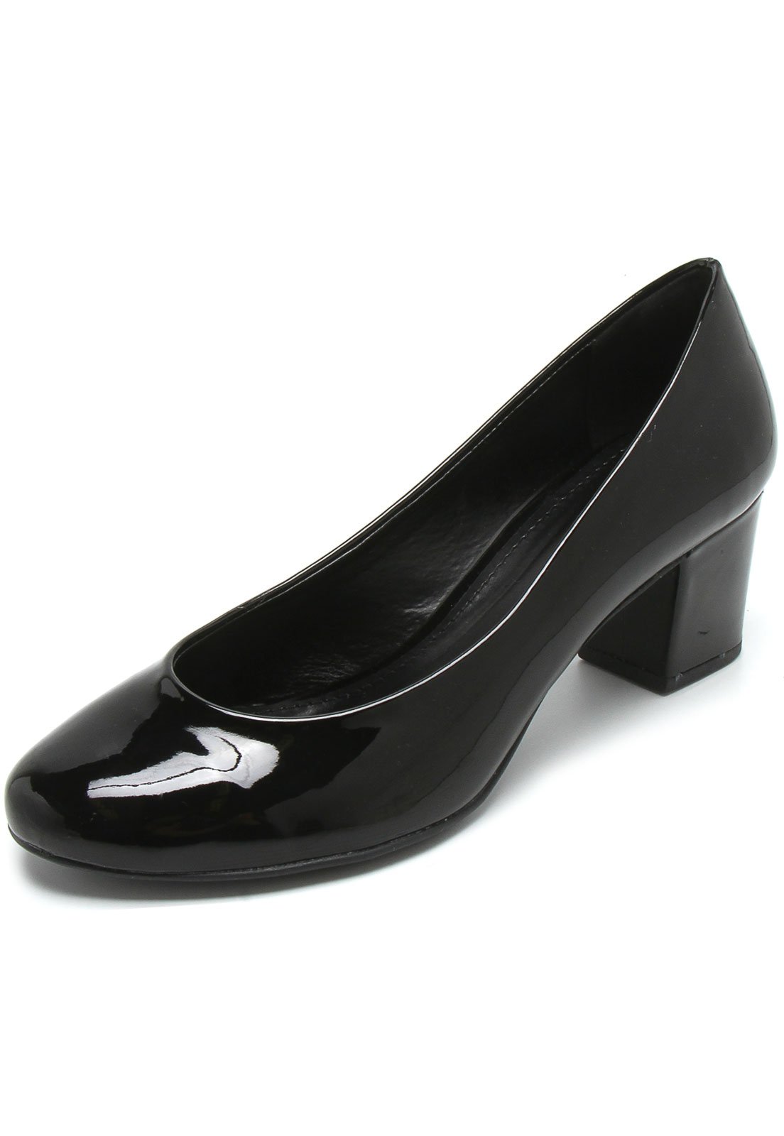 Scarpin DAFITI SHOES Salto Grosso Preto - Compre Agora