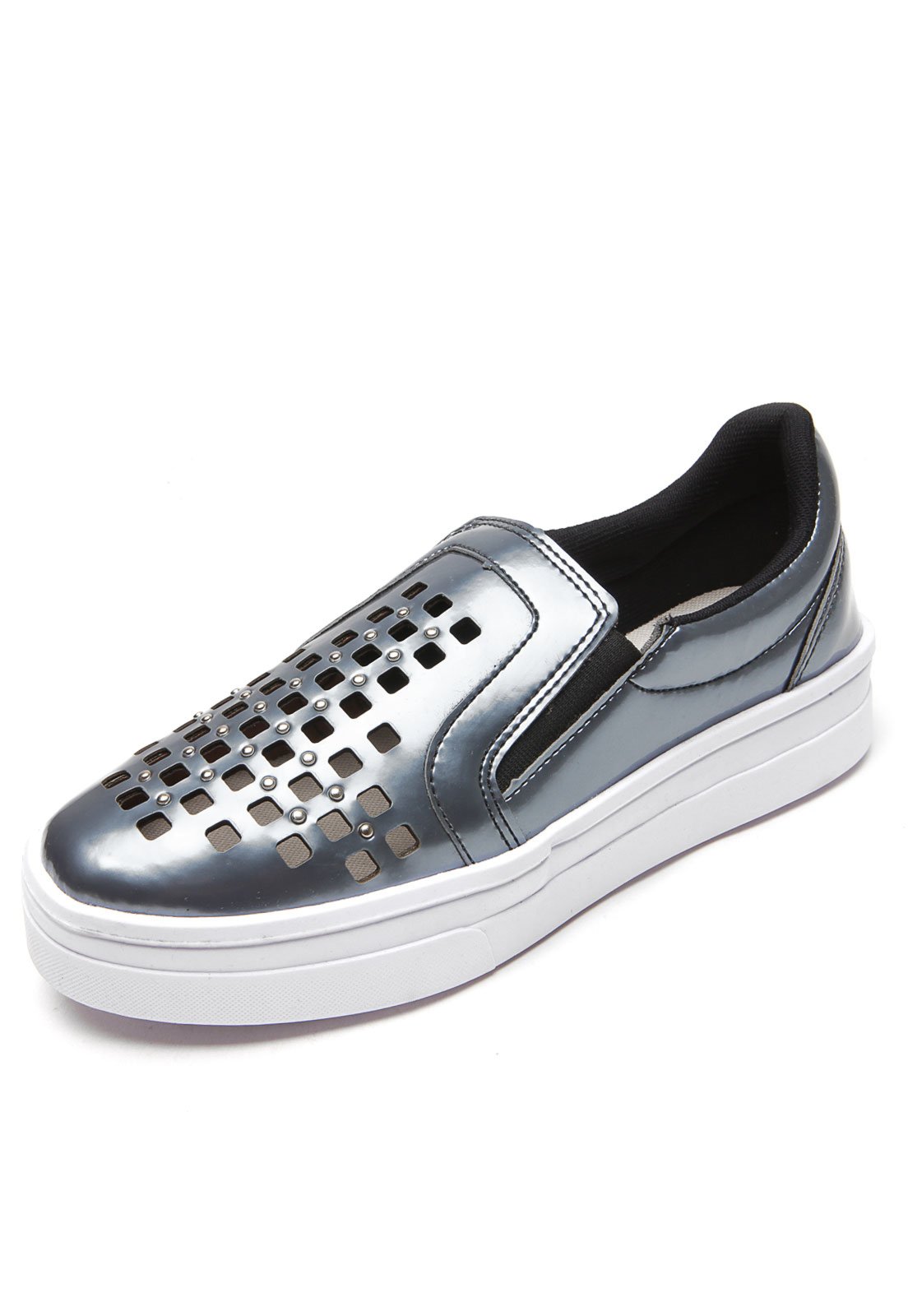 Slip On DAFITI SHOES Lasercut Branco - Compre Agora