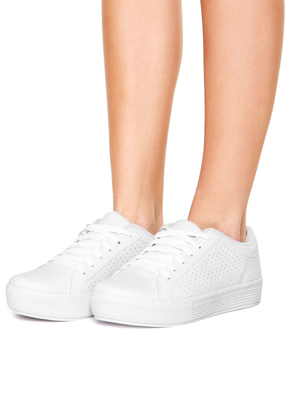 Casual Tênis DAFITI SHOES Cano Curto Branco - Compre Agora