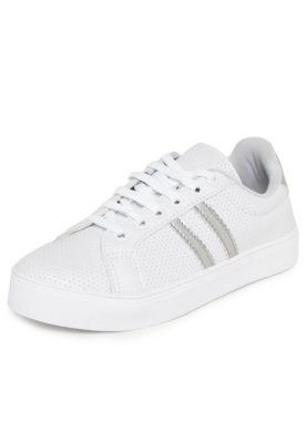 Tênis Dafiti Shoes Listras Branco - Compre Agora