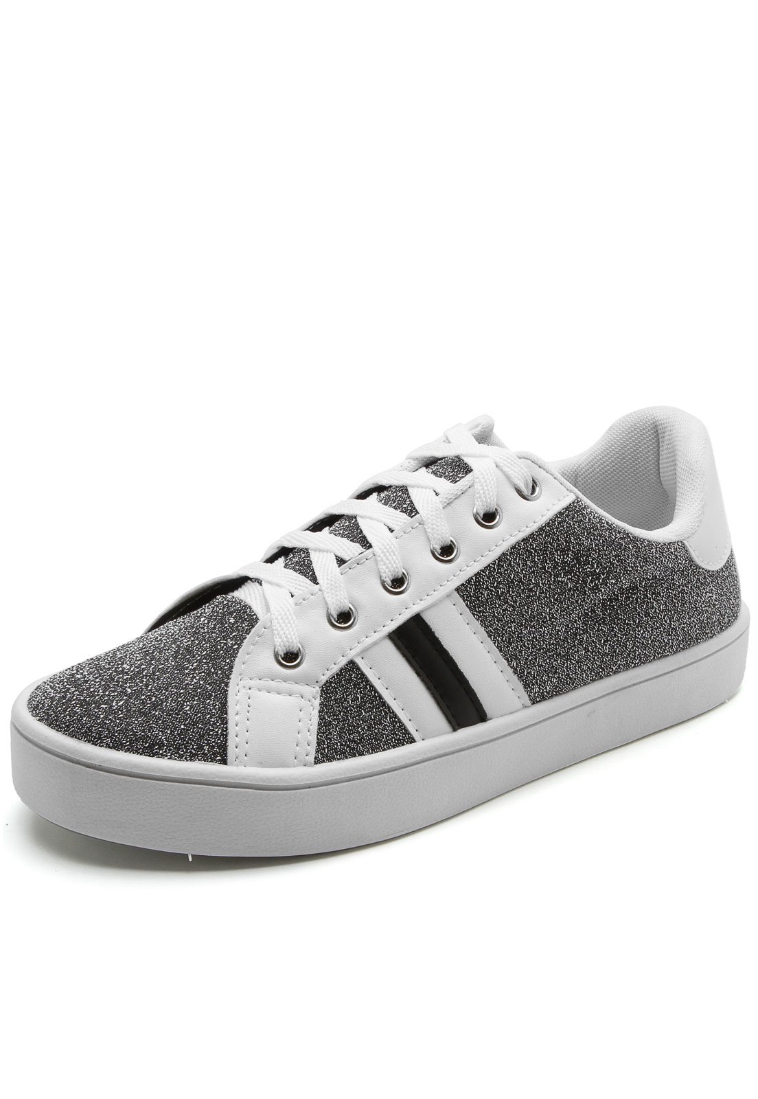 Tênis Dafiti Shoes Listras Branco - Compre Agora