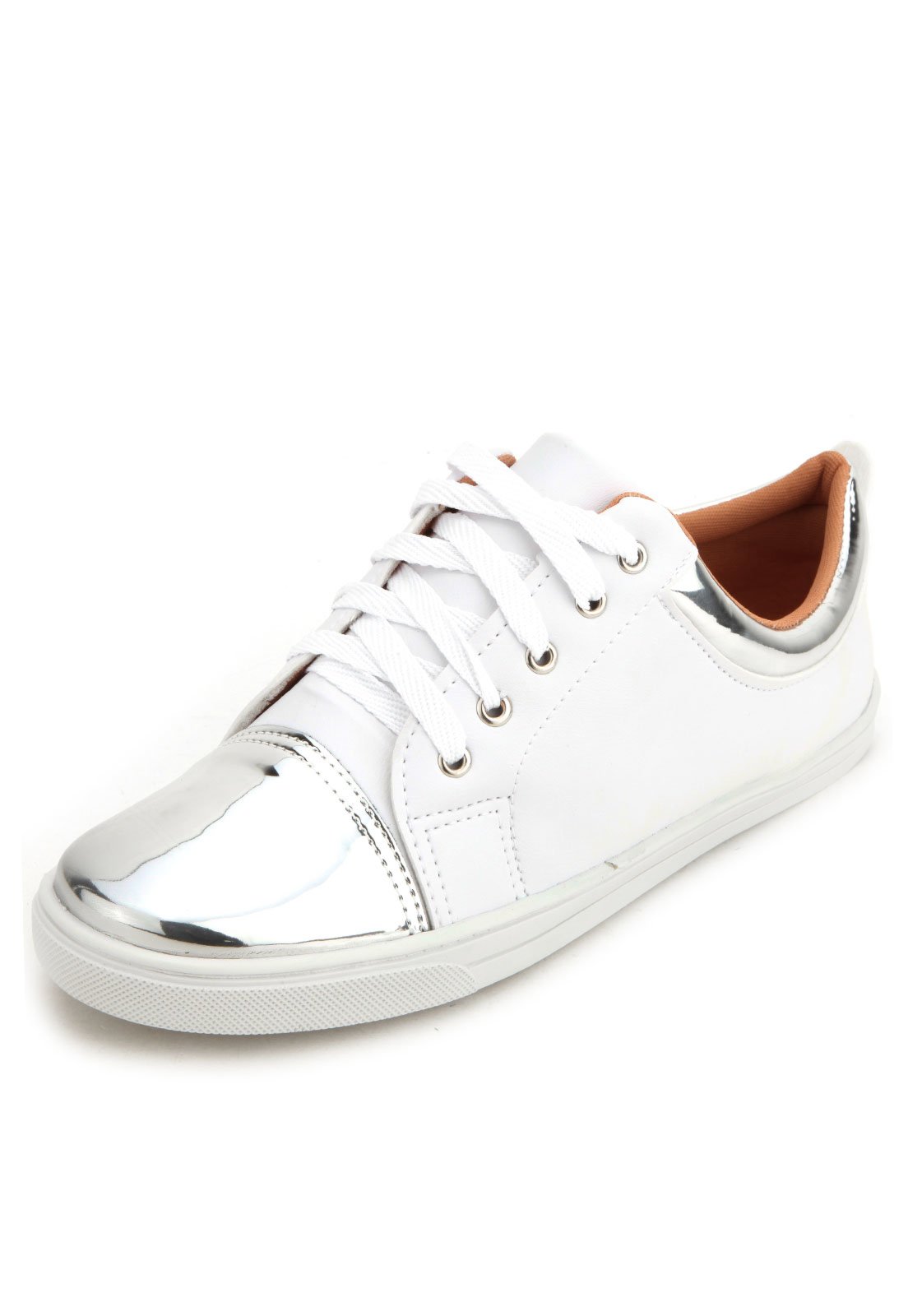 Tênis Dafiti Shoes Recortes Branco - Compre Agora