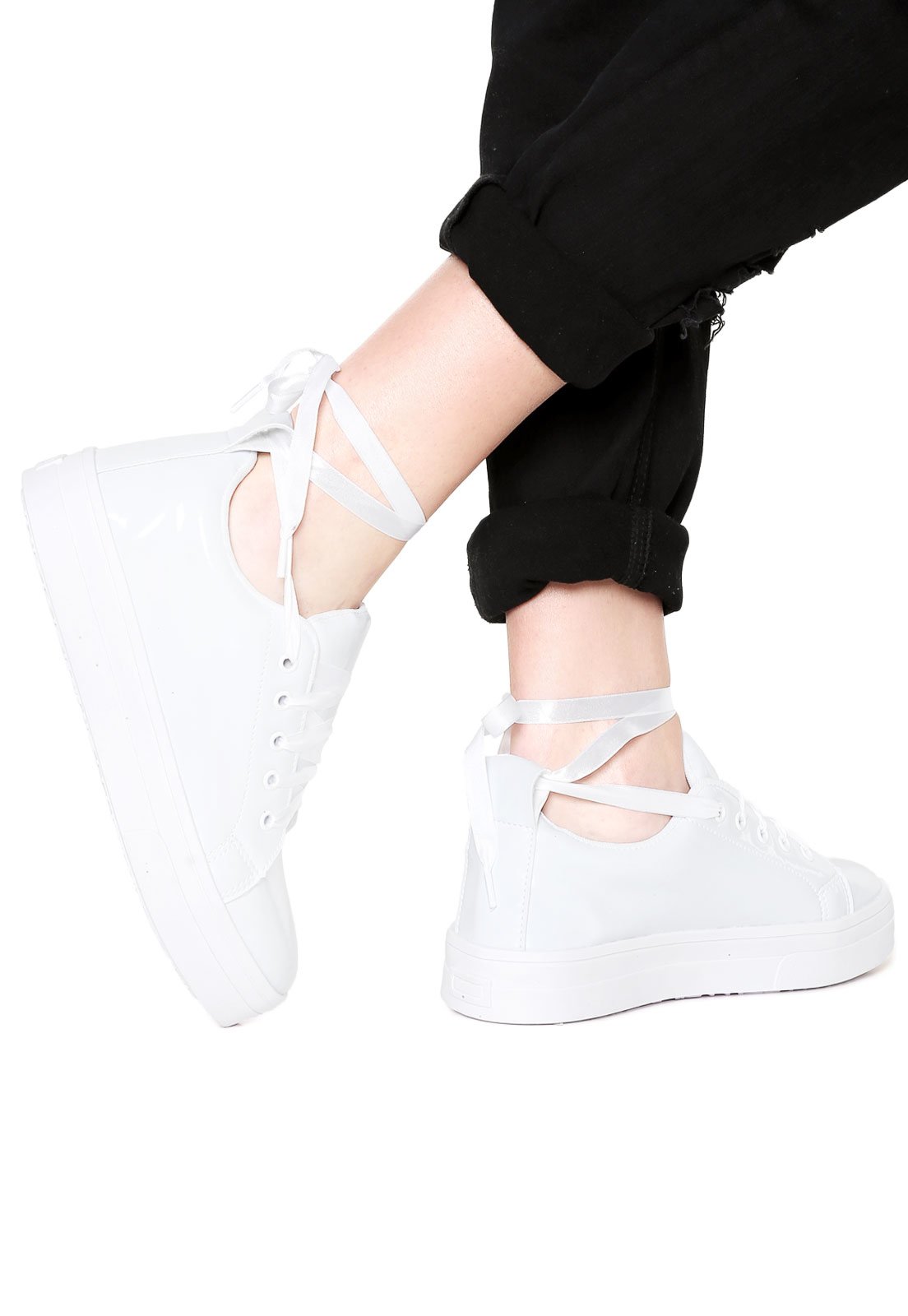 tênis dafiti shoes cetim branco
