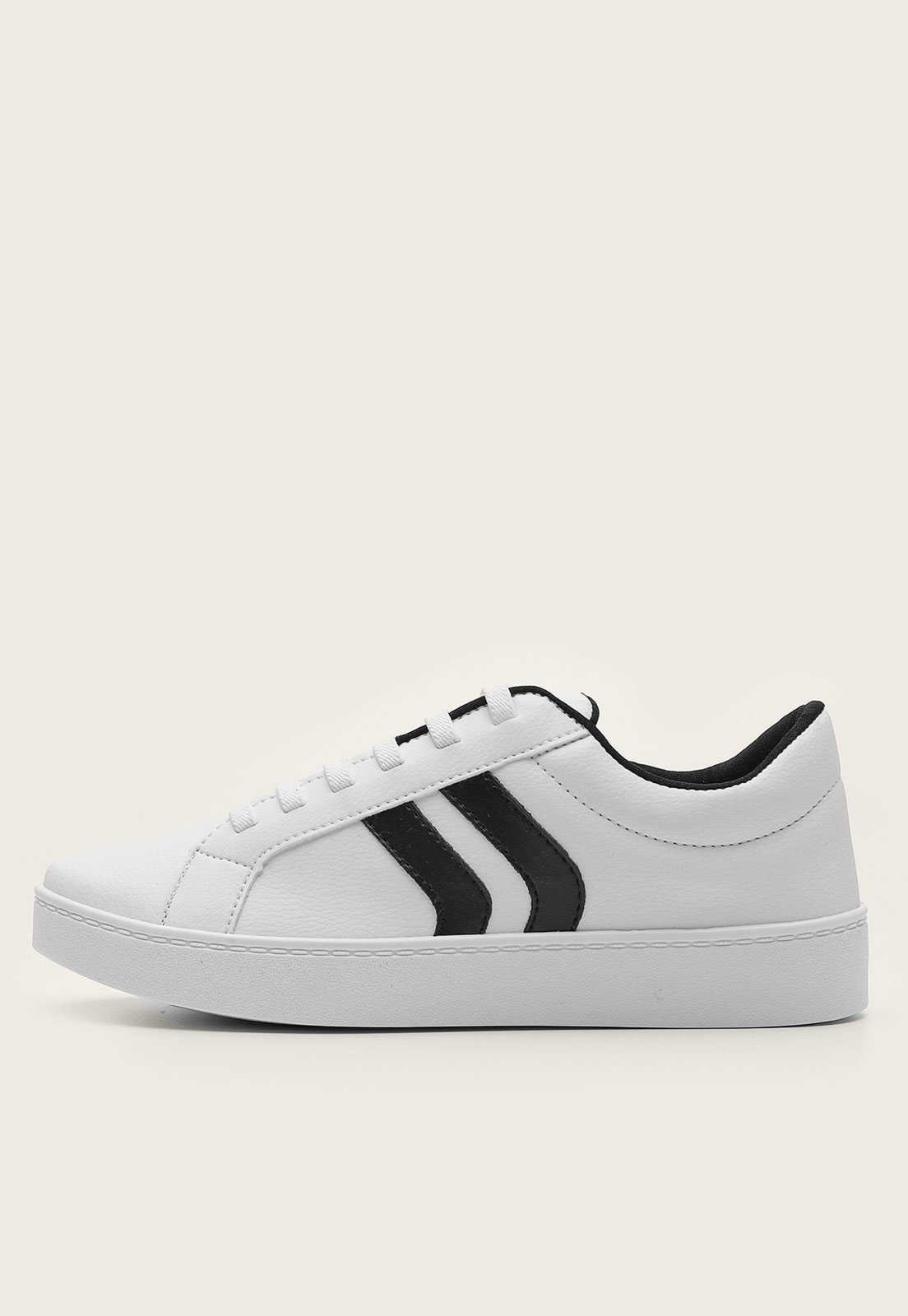 Tênis Dafiti Shoes Listras Branco - Compre Agora