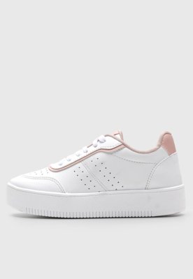 Tênis Flatform Dafiti Shoes Recortes Branco - Compre Agora