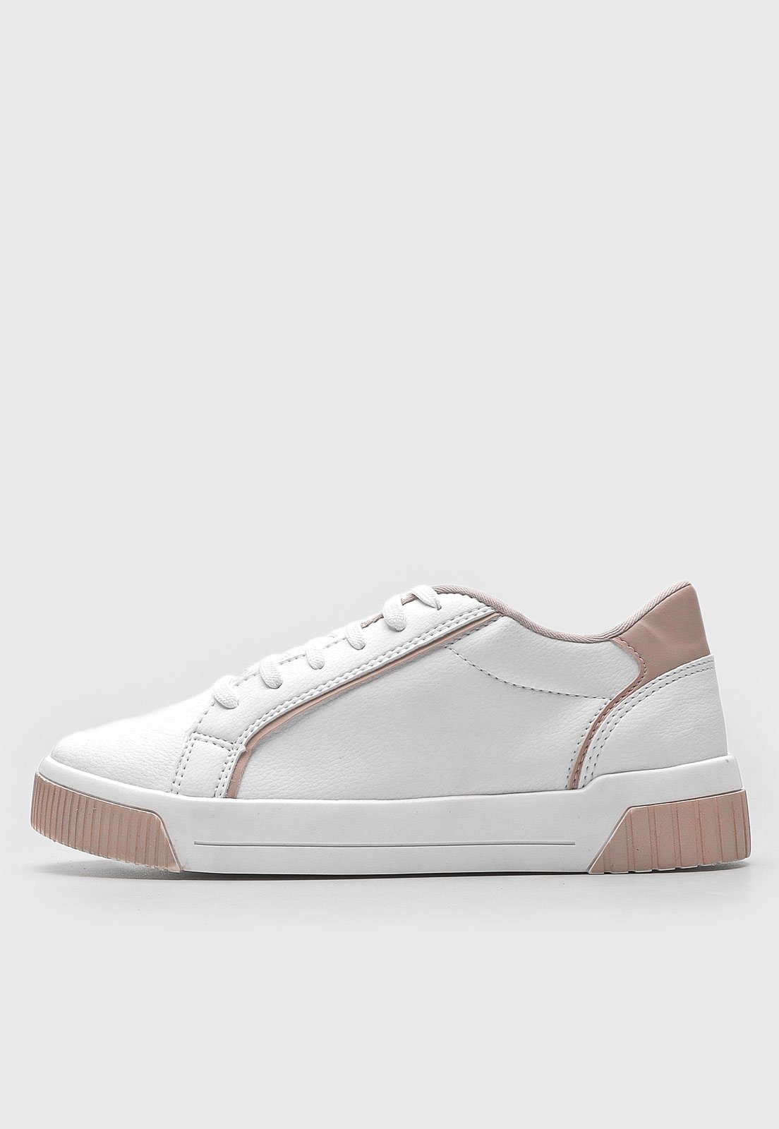 Tênis Flatform Dafiti Shoes Recortes Branco - Compre Agora