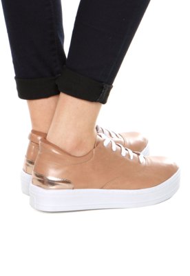 Tênis Flatform Dafiti Shoes Recortes Branco - Compre Agora