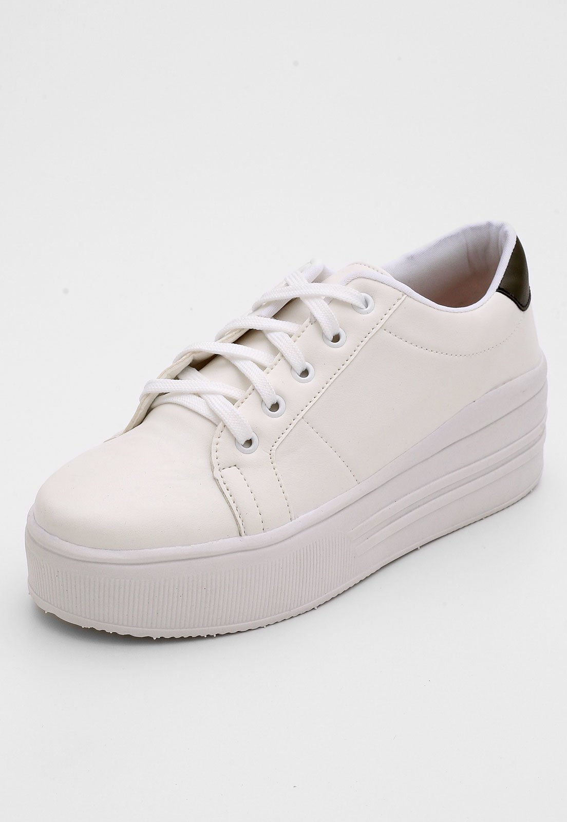 Tênis Flatform Dafiti Shoes Recortes Branco - Compre Agora