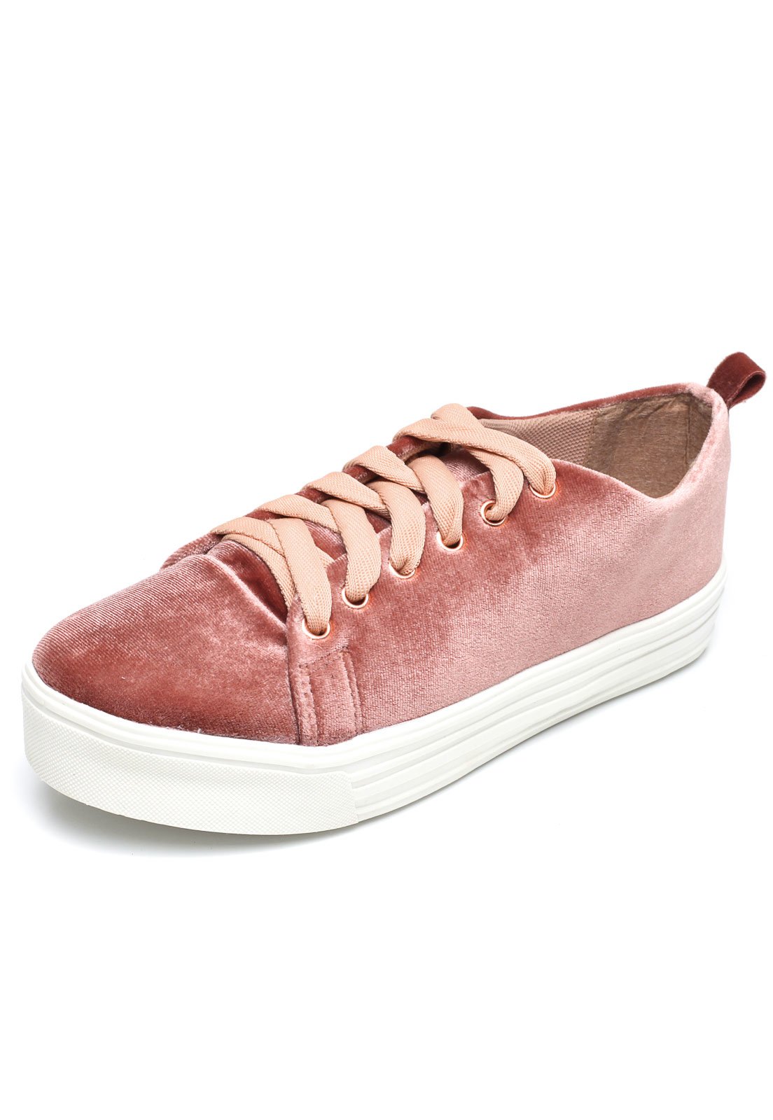 Casual T nis DAFITI SHOES Veludo Rosa Compre Agora Dafiti Brasil