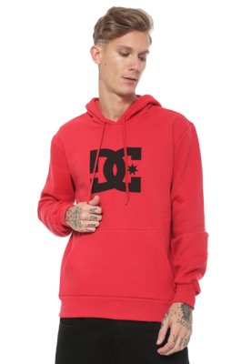 Moletom Flanelado Fechado DC Shoes Pack Star Co Vermelho Menor preço em Moletom Flanelado Fechado DC Shoes Pack Star Co Vermelho