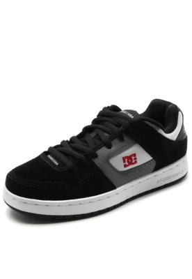 Tênis Couro DC Shoes Manteca Imp Preto Menor preço em Tênis Couro DC Shoes Manteca Imp Preto