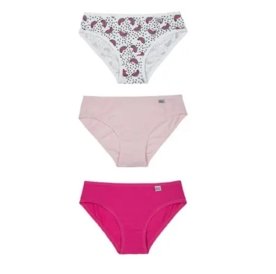 Calcinhas Infantil Algodão Del Rio kit com 3 peças