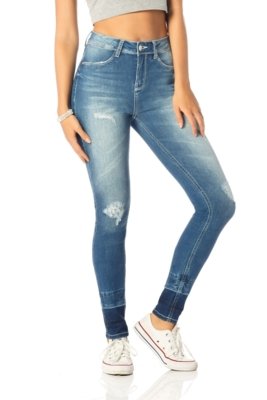Calça Jeans DENIM ZERO Bigodes Azul Menor preço em Calça Jeans DENIM ZERO Bigodes Azul