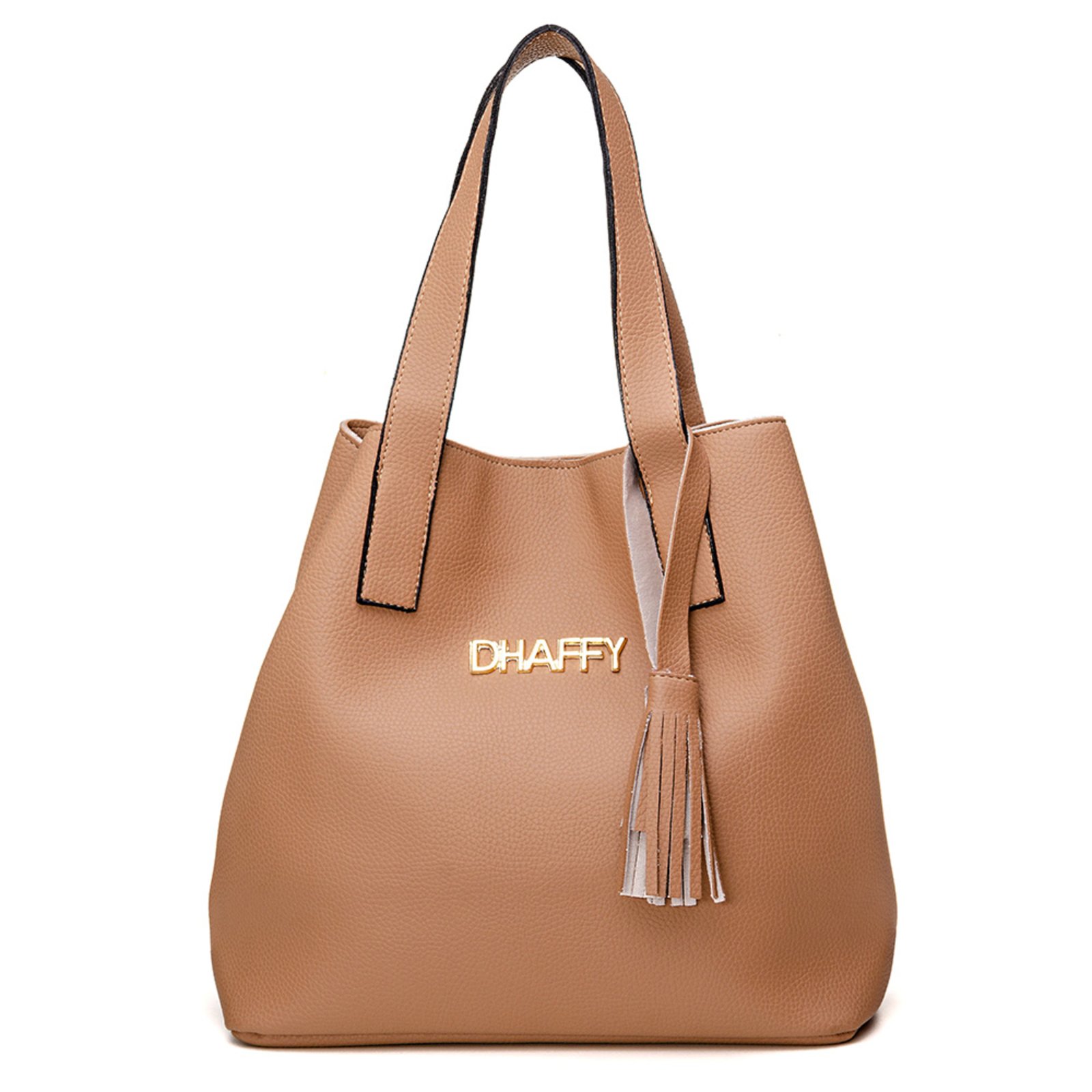 bolsa dhaffy bolsas grande saco sacola alça de ombro nude compre