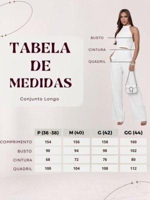 Conjunto Divina Gata Cropped e Calça - Branco