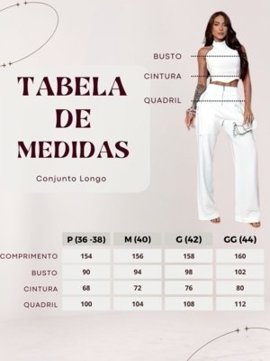 Conjunto Divina Gata Cropped e Calça - Branco