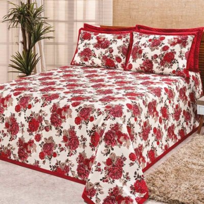 Cobre Leito DOURADOS ENXOVAIS Arezzo Vermelho Queen 03 Peças Menor preço em Cobre Leito DOURADOS ENXOVAIS Arezzo Vermelho Queen 03 Peças