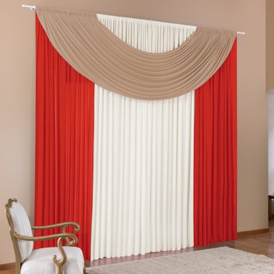 Cortina DOURADOS ENXOVAIS Londres Vermelho/Av. 4,00 X 2,80 Menor preço em Cortina DOURADOS ENXOVAIS Londres Vermelho/Av. 4,00 X 2,80