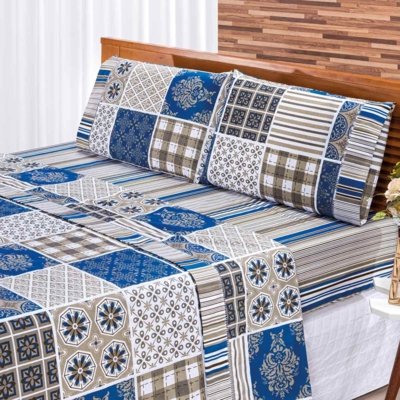 Jogo de Cama DOURADOS ENXOVAIS Requinte Azul King Percal 180 Fios 04 Peças Menor preço em Jogo de Cama DOURADOS ENXOVAIS Requinte Azul King Percal 180 Fios 04 Peças