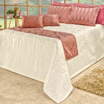 Kit DOURADOS ENXOVAIS Viena Rose Queen 10 Peças Menor preço em Kit DOURADOS ENXOVAIS Viena Rose Queen 10 Peças