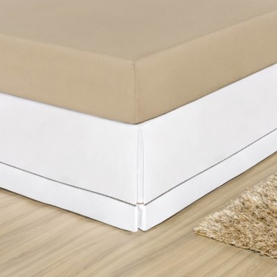 Saia DOURADOS ENXOVAIS para Cama Box Branco King Percal 180 Fios 01 Peça Menor preço em Saia DOURADOS ENXOVAIS para Cama Box Branco King Percal 180 Fios 01 Peça