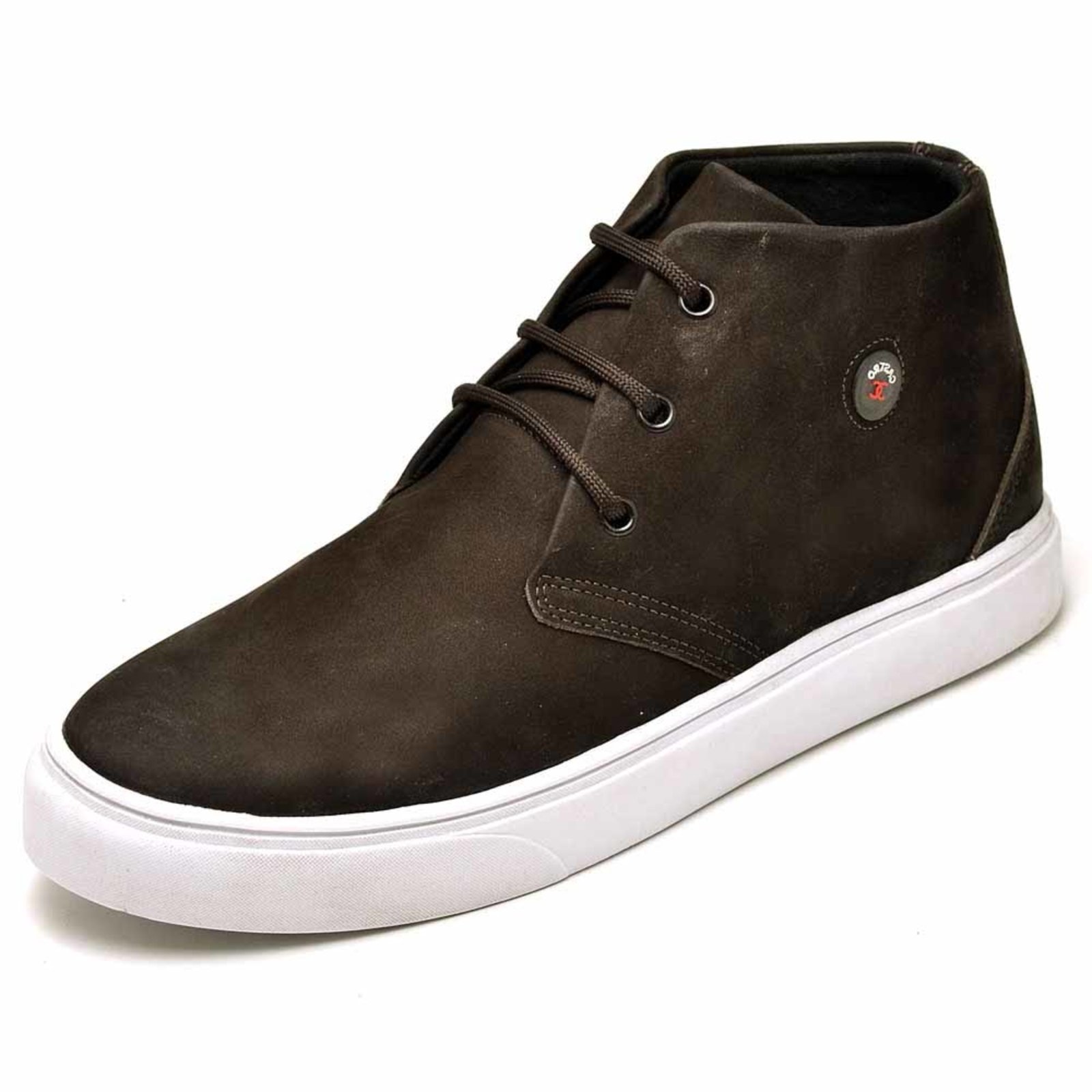sapato alto marrom