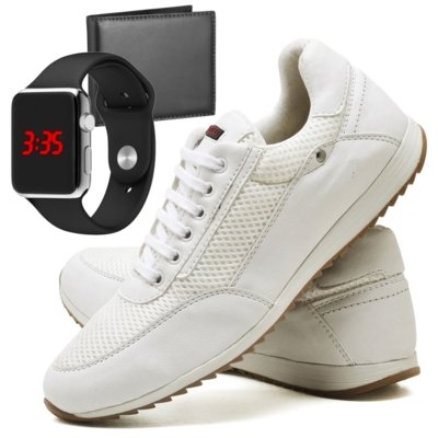 sapato de led branco