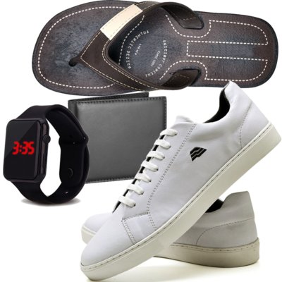 sapato de led branco