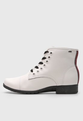 Bota Coturno Dakota Florencia Branca Menor preço em Bota Coturno Dakota Florencia Branca