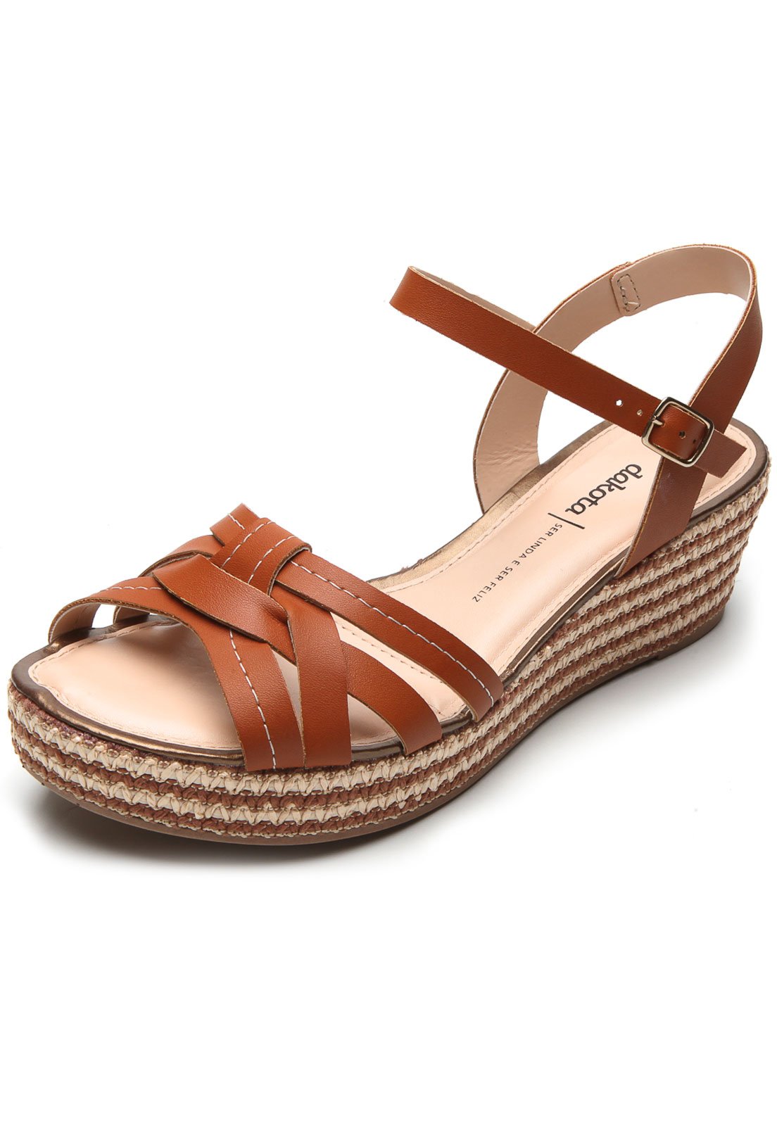 Sandália DAFITI SHOES Corda Caramelo - Compre Agora