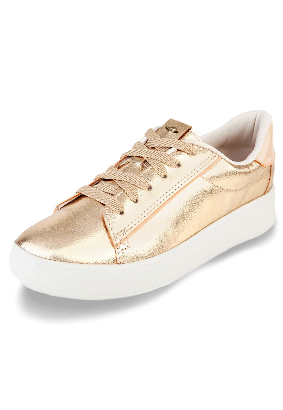 tenis dakota branco com dourado